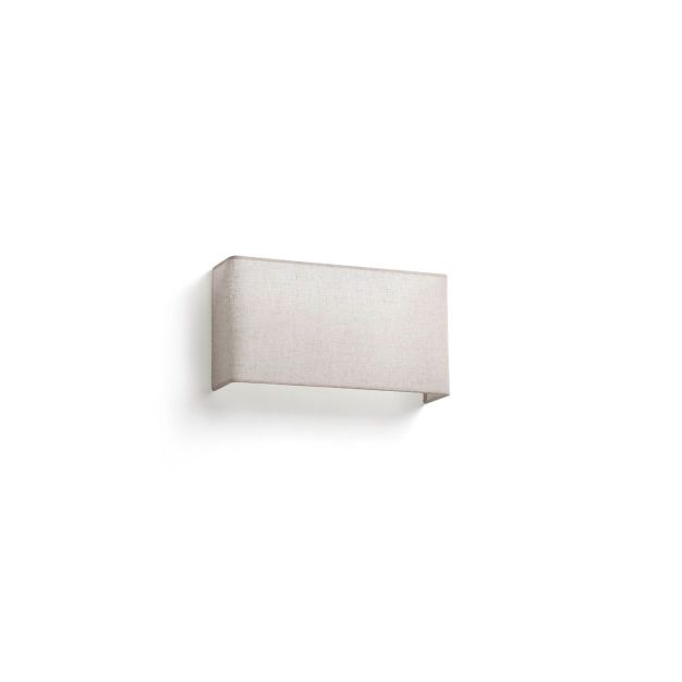 Faro Otton vertical - wandlamp - 10,5 x 20 x 37,5 cm - lichte jute