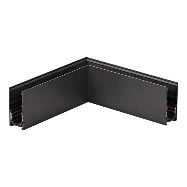 VK Lighting Kona - magnetisch railsysteem - horizontaal opbouwhoekprofiel - 17,5 x 17,5 x 6 cm - zwart