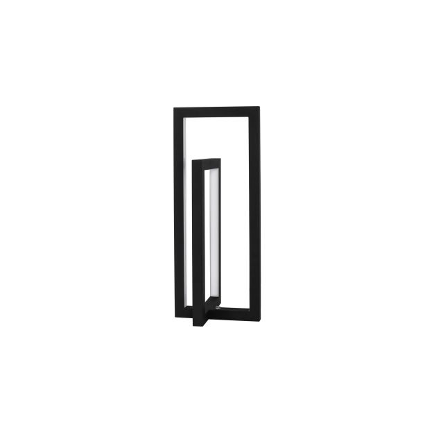 Nova Luce Zesiro - tafellamp - 17 x 17 x 42 cm - 12W dimbare LED incl. - zwart