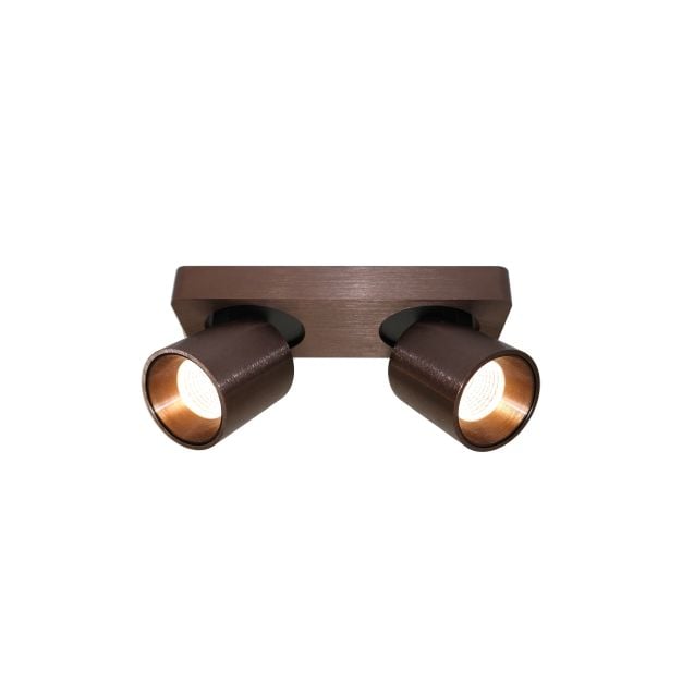Artdelight Laguna - opbouwspot 2L - 22 x 8,5 x 9,5 cm - 2 x 6W dimbare LED incl. - brons geborsteld