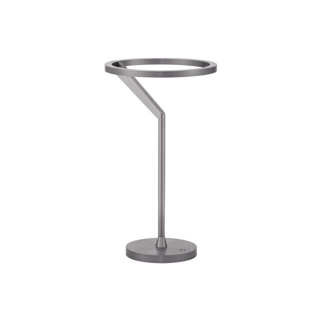 Nova Luce Tilia - tafellamp - Ø 22 x 38 cm - 16W dimbare LED incl. - mistig nikkel