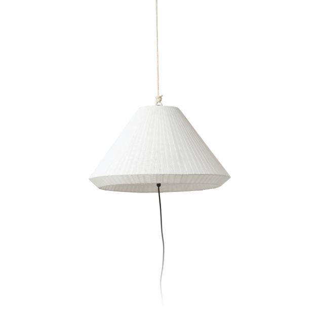 Faro Saigon - draagbare lamp met stekker - Ø 19 x 38 cm - IP65 - mat wit