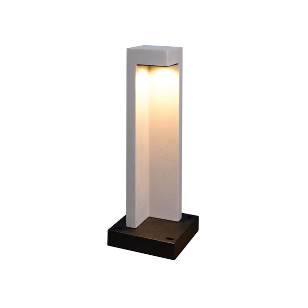 VK Lighting Trigono - tuinpaal -  18 x 18 x 49 cm - 6,5W LED incl. - IP65 - grijs