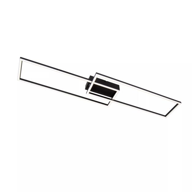 Lucide Arianne - plafondlamp - 22 x 93 x 7 cm - 23W LED incl. - instelbare lichtkleur - zwart