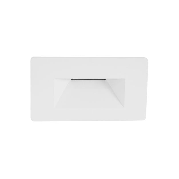 Nova Luce Cove - buiten wandverlichting - 14 x 3,8 x 7,7 cm - 1,5W LED incl. - IP54 - mat wit