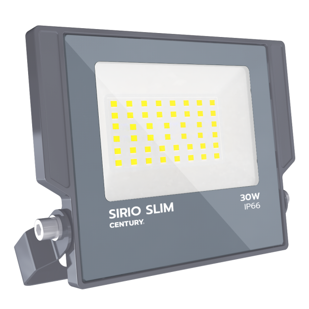 Century Italia Sirio Slim - verstraler - 16 x 2,9 x 14,7 cm - 30W LED incl. - IP66 - grijs