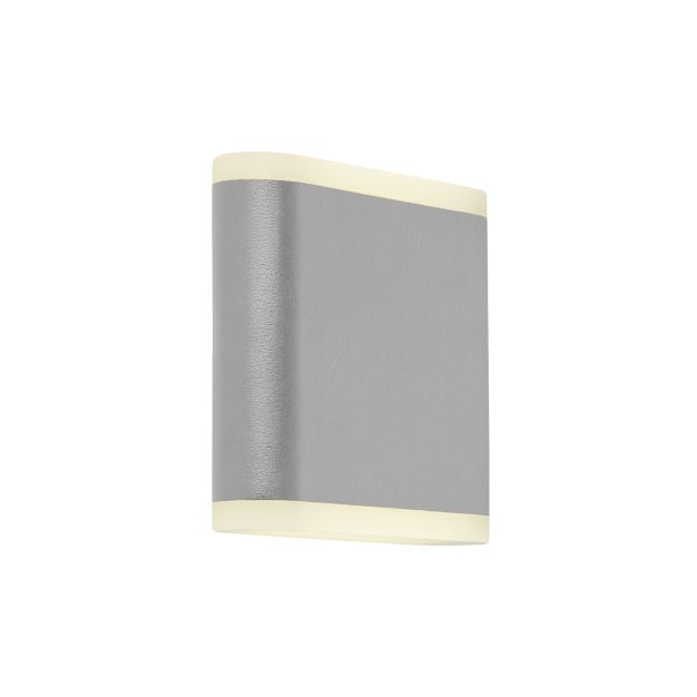 Searchlight Amble - buiten wandverlichting - 11,5 x 11 cm - 8W LED incl. - IP44 - grijs