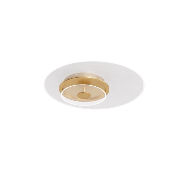 Nova Luce Copo - plafondlamp - Ø 60 x 9,6 cm - 35W dimbare LED incl. - messing goud