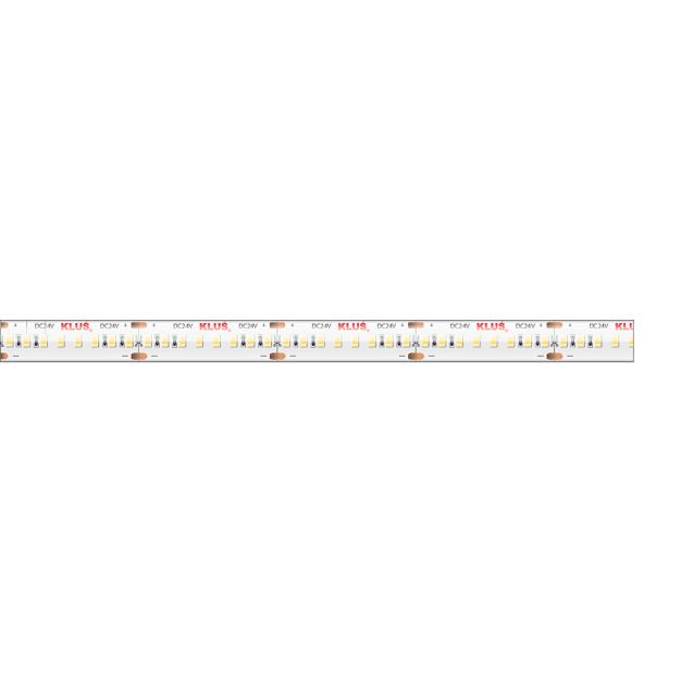 KLUS LED strip - 1cm breed, 500cm lengte - 24Vdc - dimbaar - 9,6W LED per meter - 240 LEDs per meter - IP65