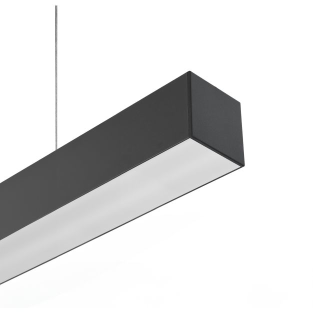 Lichtkoning Line - hanglamp - 58 x 5,3 x 5,3 cm - 16W LED incl. - zwart
