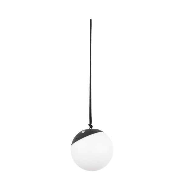 Faro Voila - draagbare lampen - 20 x 20 x 19 cm - 2W RGB LED incl. - IP44 - donkergrijs en opaal