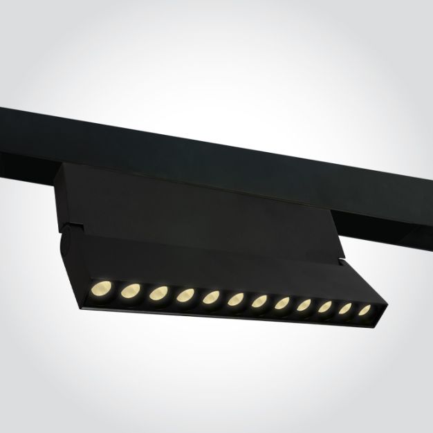ONE Light magnetisch railsysteem MINI & MIDI - kantelbare linear - railspot - 24,8 x 2,5 x 12 cm - 20W LED incl. - zwart