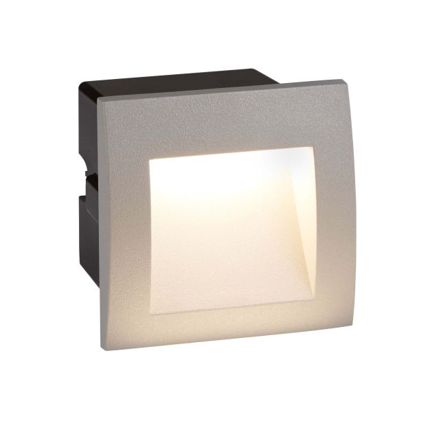 Searchlight Ankle - inbouw wandverlichting - 9 x 9 x 8 cm - 1W LED incl. - IP65 - grijs