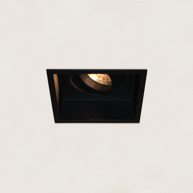 Artdelight Rex - inbouwspot - 92 x 92 mm, 83 x 83 mm inbouwmaat - zwart