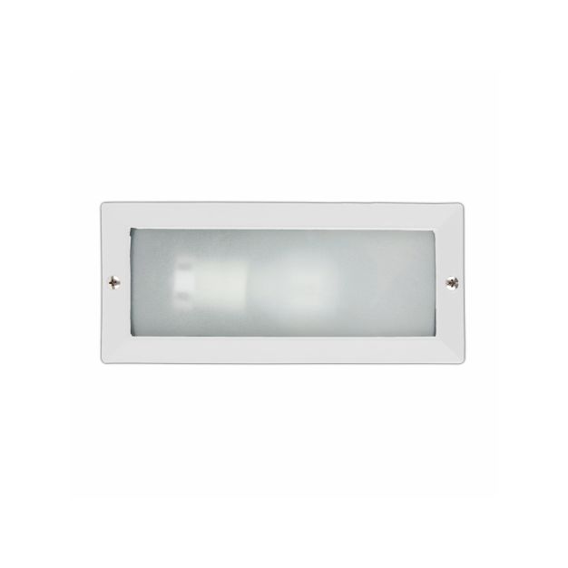 Faro Liso - inbouw wandverlichting - 23,3 x 7,7 x 10 cm - IP54 - mat wit