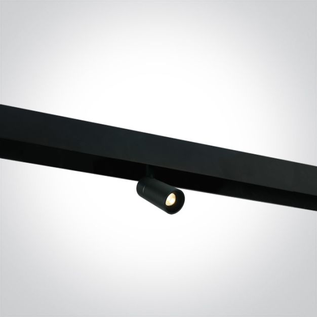 ONE Light magnetisch railsysteem MINI, MIDI & MAXI - railspot - Ø 3,5 x 7,2 cm - DALI - 6W LED incl. - zwart