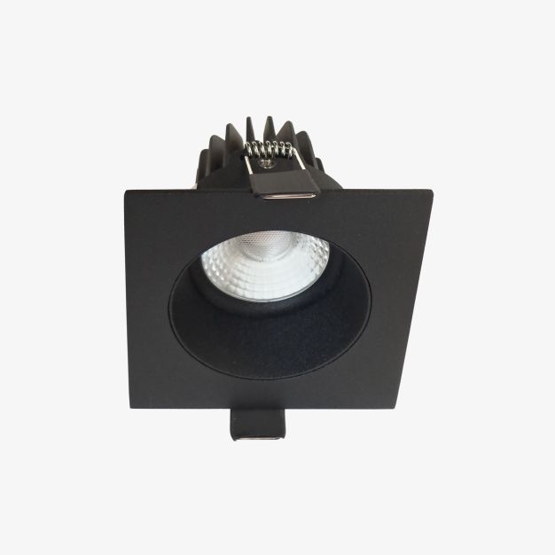 Artdelight Venice 2708 GU10 - inbouwspot - 80 x 80 mm, Ø 74 mm inbouwmaat - zwart