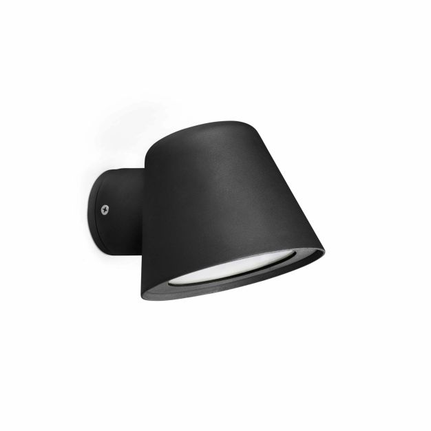Faro Gina - wandverlichting - 11,5 x 15 x 9 cm - IP44 - mat zwart