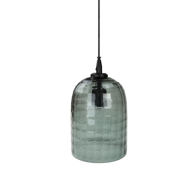 Vico Hexagon - hanglamp - Ø 15 x 120 cm - fumé