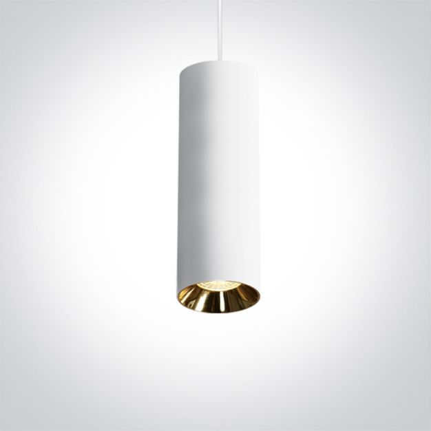 ONE Light Cylinder - hanglamp - Ø 7,5 x 224 cm - wit