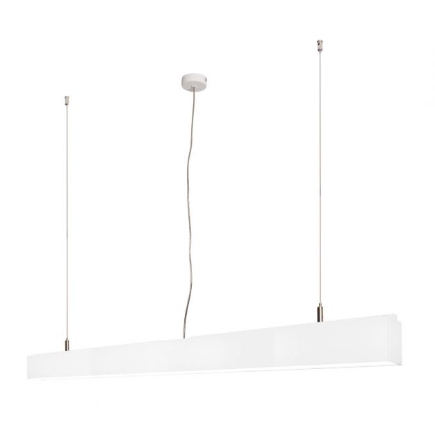 Lichtkoning Linear - hanglamp - 113,5 x 5 x 200 cm - 36W LED incl. - wit - warm witte lichtkleur