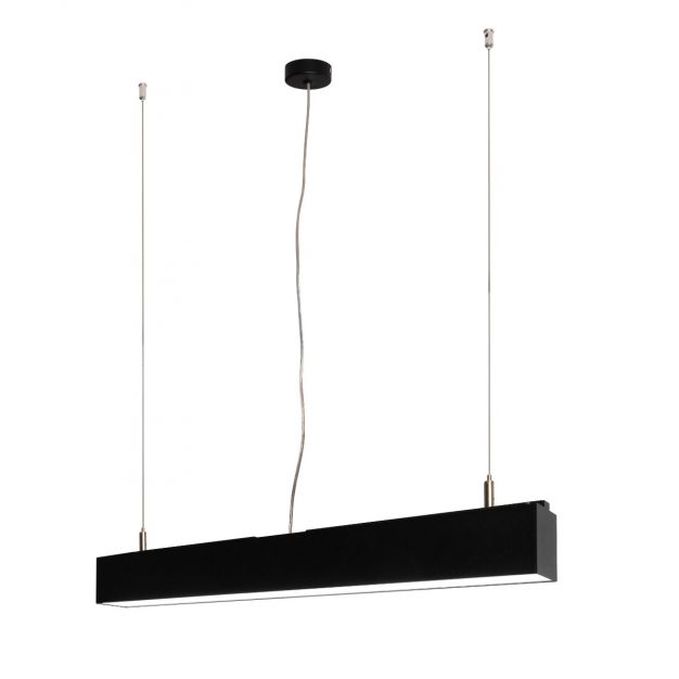 Lichtkoning Linear - hanglamp - 57 x 5 x 200 cm - 18W LED incl. - zwart - warm witte lichtkleur