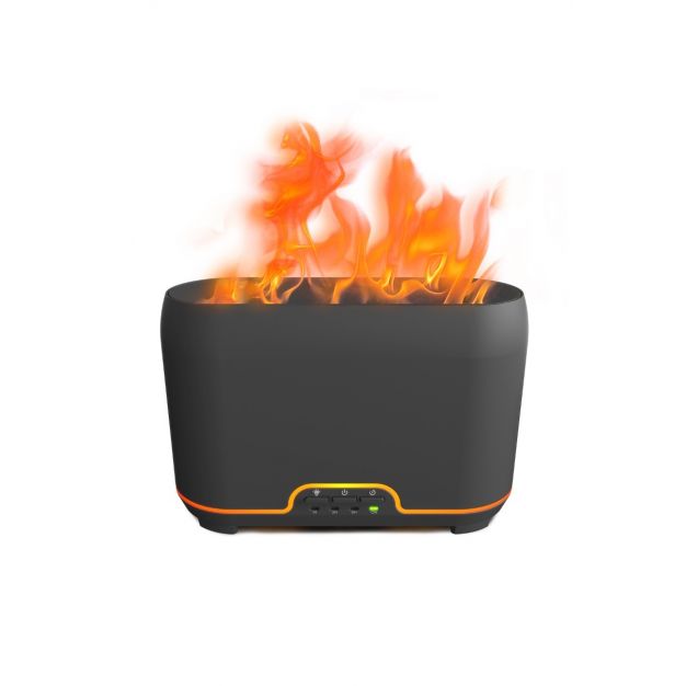 Calex Smart Aroma Diffuser met Flame lichtfunctie - dimfunctie en instelbare lichtkleur via app - 7,3 x 18,6 x 12,3 cm - zwart
