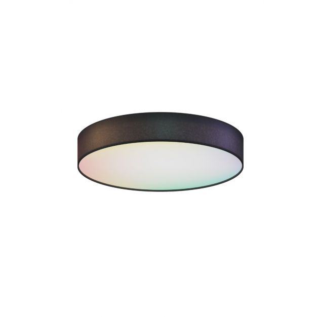 Calex Smart Ceiling Light - dimfunctie en instelbare lichtkleur via app - Ø 30 x 6,5 cm - 16W LED incl. - zwart