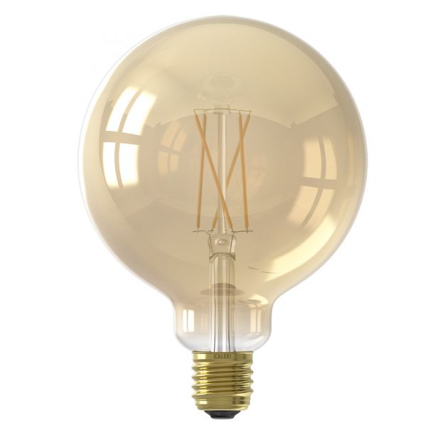 Calex Smart LED lamp - Ø 12,5 x 17,8 cm - E27 - 7W - dimfunctie via app - 1800 tot 3000K - white ambiance - amber