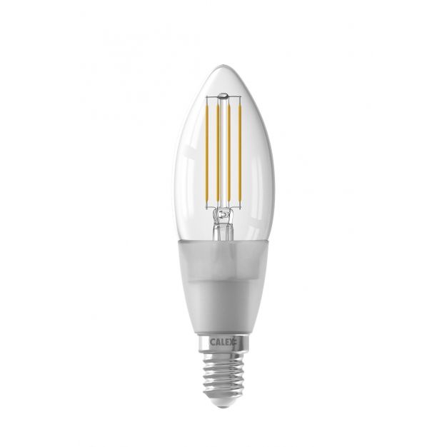 Calex Smart LED lamp - Ø 3,5 x 11,2 cm - E14 - 4,5W - dimfunctie via app - 1800 tot 3000K - white ambiance