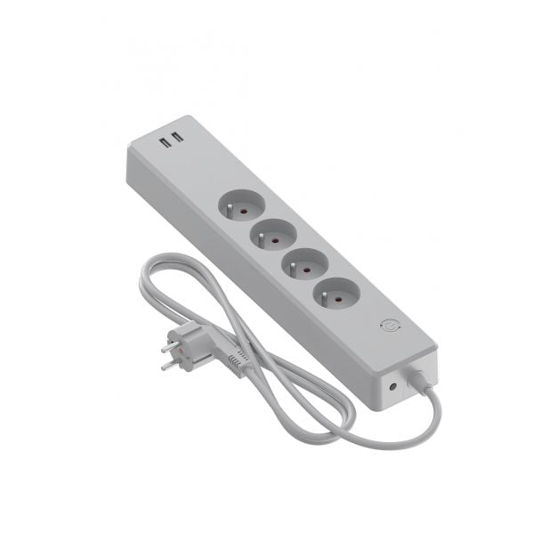 Calex Smart Stekkerdoos 4 stopcontacten + 2 USB poorten - bediening via de app - geschikt voor BE/FR