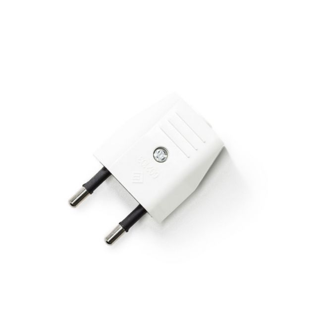 Creative Cables Schuko - stekker zonder aarding - 230V - wit