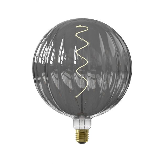 Calex Dijon Smokey LED lamp - Ø 20 x 25,6 cm - E27 - 4W dimbaar - 2000K - gerookt