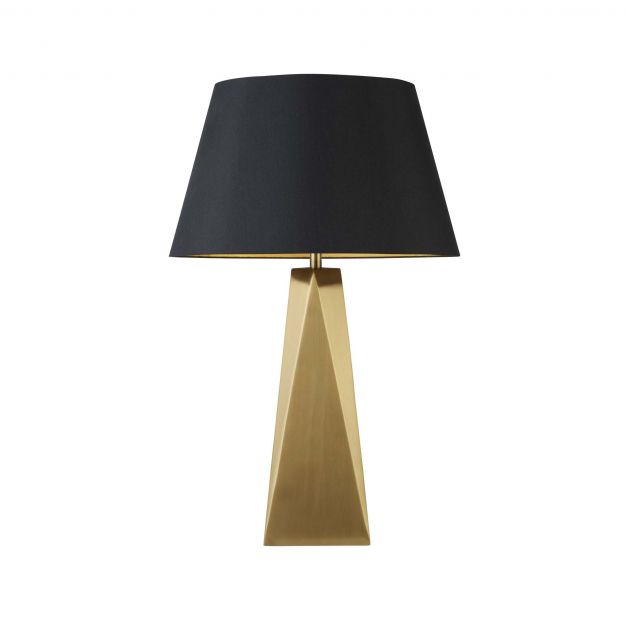 Searchlight Maldon - tafellamp - Ø 33 x 58 cm - zwart en goud