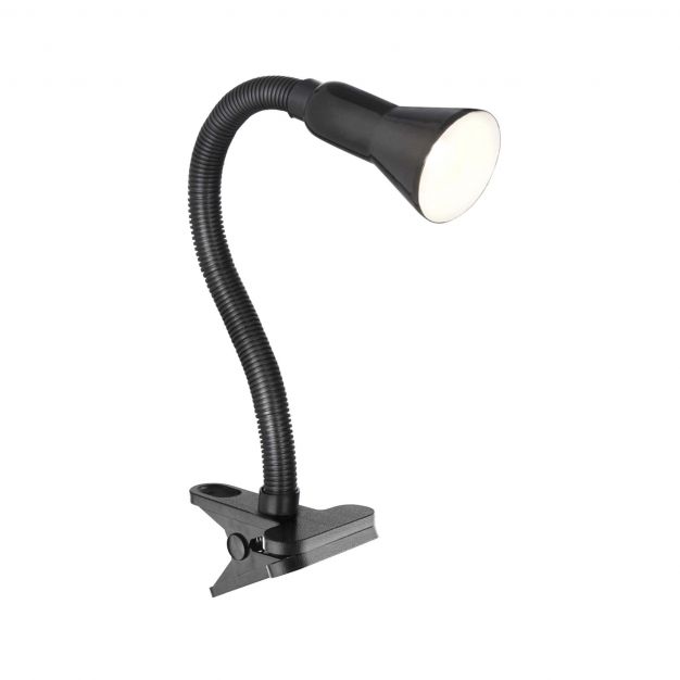 Searchlight Desk Partners - klemlamp - 30 cm - zwart