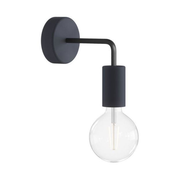 Creative Cables Eiva - buiten- en/of badkamerwandlamp met siliconen bevestiging - Ø 12,5 x 14 cm - IP65 - zwart 