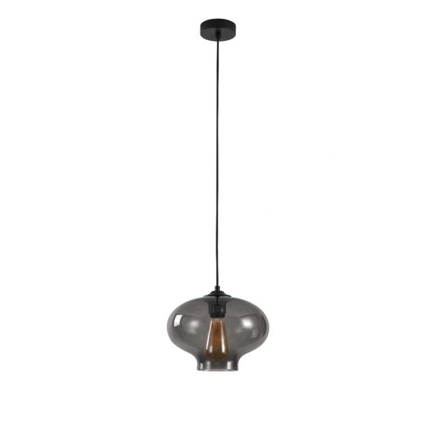 Artdelight Toronto - hanglamp - Ø 26,5 x 175 cm - gerookt