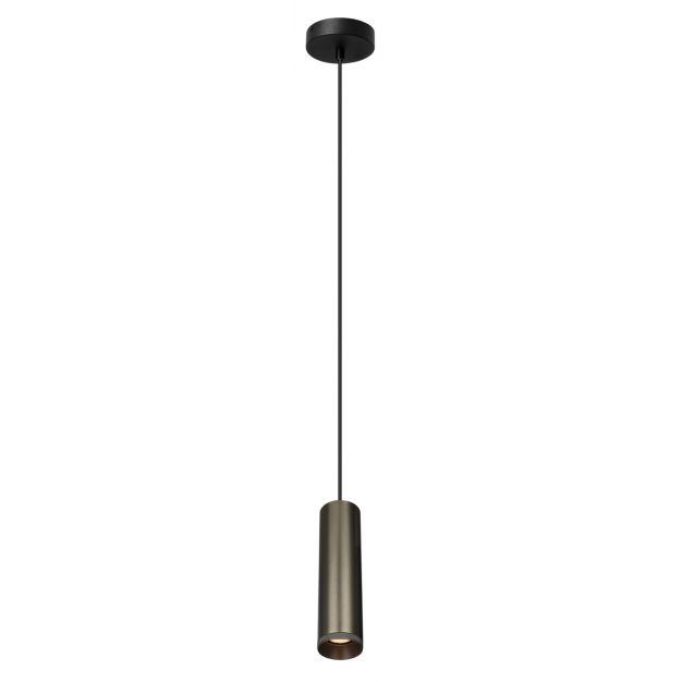 Artdelight Milano - hanglamp - Ø 6,6 x 175 cm - licht brons 