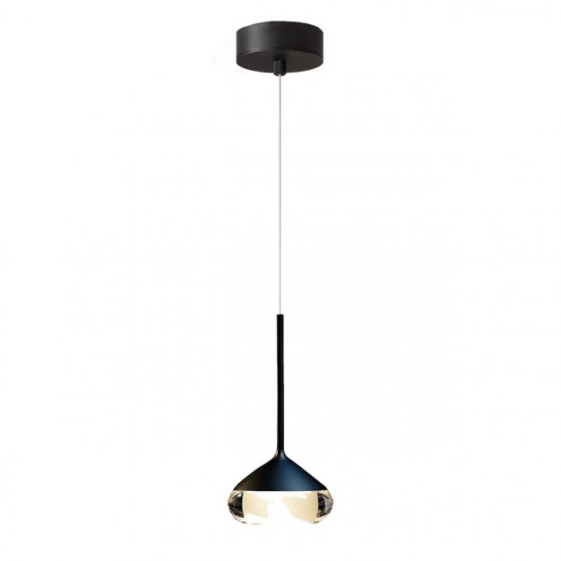 Artdelight Phoenix - hanglamp - Ø 11,6 x 208,2 cm - 7W dimbare led incl. - zwart