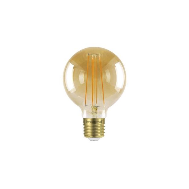 Integral LED lamp - Ø 8 x 12,2 cm - 5W dimbaar - 1800K - amber