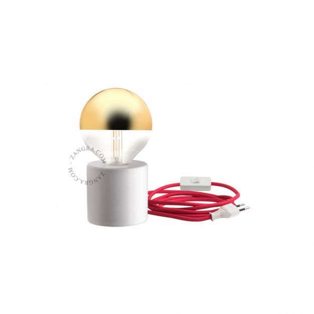 Zangra - tafellamp - ⌀ 8 x 7,5 cm - wit