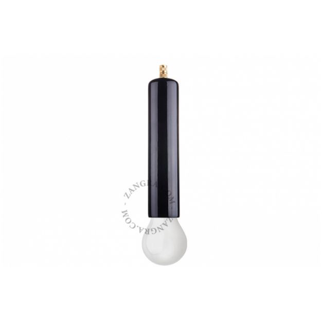 Zangra - lampenkap - ⌀ 5,5 x 26,5 cm - zwart