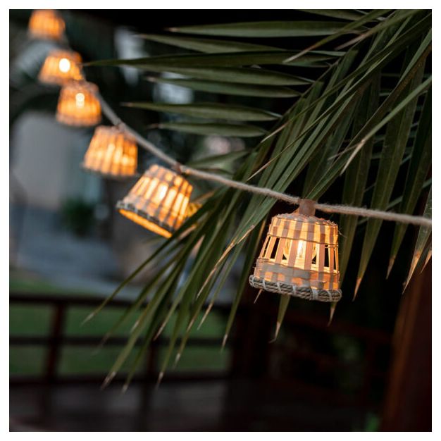 Tonen Uitstekend keten New Garden Aurora - lichtslinger - 8 meter slinger waarvan 3 meter snoer - 10 LED-lampen incl. - IP44 - rotan | Lichtkoning Tonen Uitstekend keten New Garden Aurora - lichtslinger - 8 meter slinger waarvan 3 meter snoer - 10 LED-lampen incl. - IP44 - rotan | Lichtkoning
