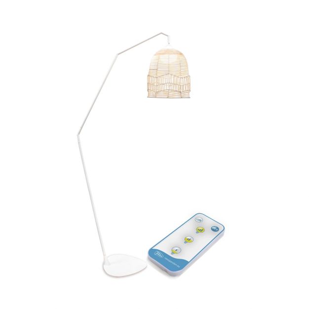 New Garden Santorini - vloerlamp met oplaadbare lichtbron en afstandsbediening - 35 x 65,5 x 163,3 cm - 9W dimbare LED incl. - IP54 - wit