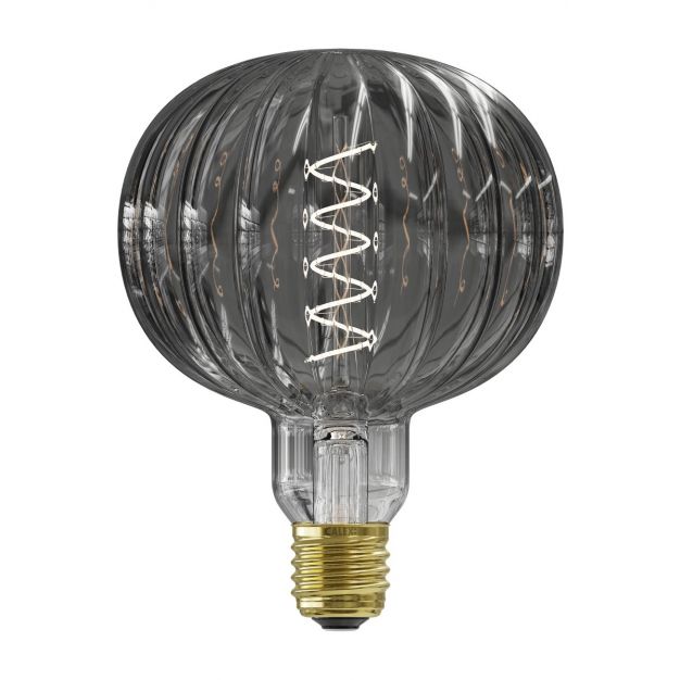 Calex Metz Smokey LED lamp - Ø 12,5 x 14,5 cm - E27 - 4W dimbaar - 2000K - gerookt