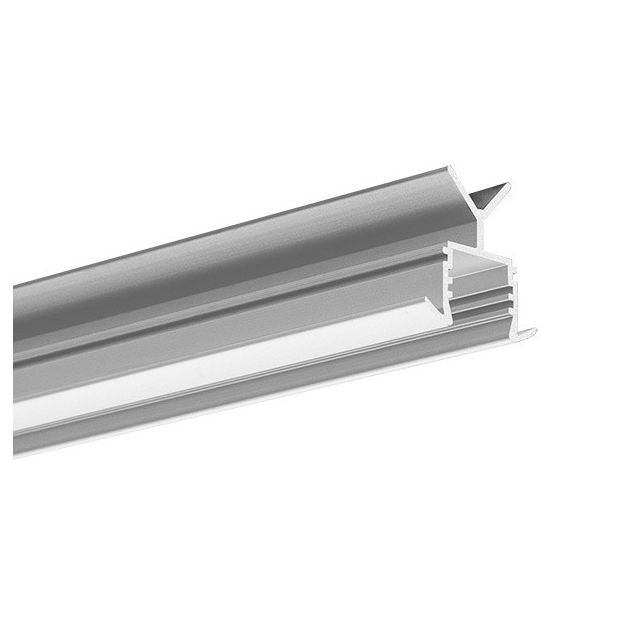 Klus POR - inbouw LED profiel voor trapleuningen - 2,32 cm x 2,29 cm - 201cm lengte - geanodiseerd zilver