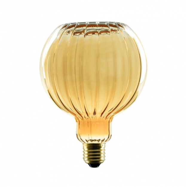Segula LED lamp - Floating Globe Straight - Ø 12,5 x 16,5 cm - E27 - 6W dimbaar - 1900K - amber