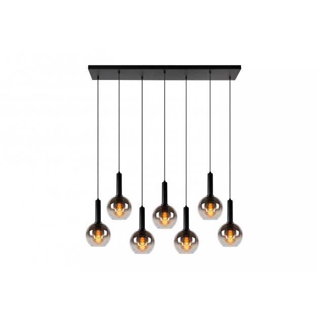Lucide Marius - hanglamp - 130 x 30 x 150 cm - gerookt zwart