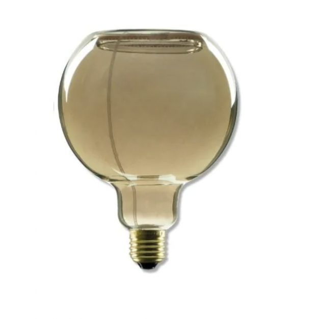 Segula LED lamp - Floating Line - Ø 12,5 x 16,5 cm - E27 - 6W dimbaar - 1900K - gerookt
