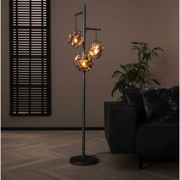 Vico Rock Chrome - Vloerlamp - Ø 47 x170 cm - chroom glas 